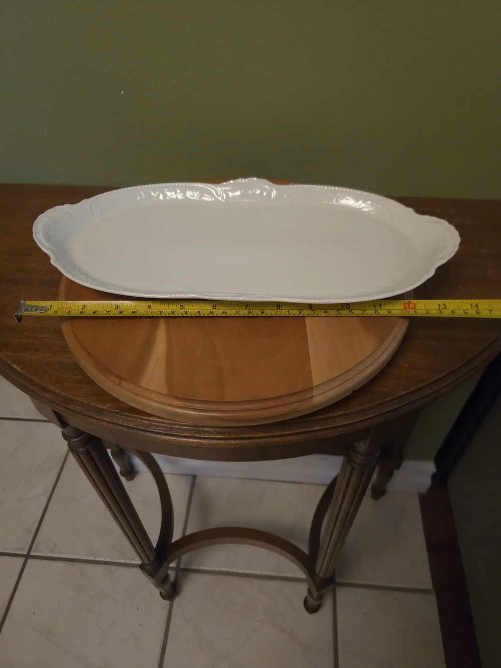Rosenthal Classic White Porcelain Oval Platter 14x7 in Germany Solid Glossy